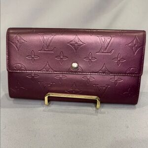 Louis Vuitton Burgundy Vernis Monogram Wallet